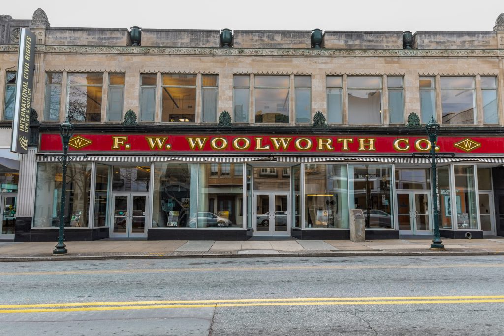 Front of the F.W. Woolworth building.