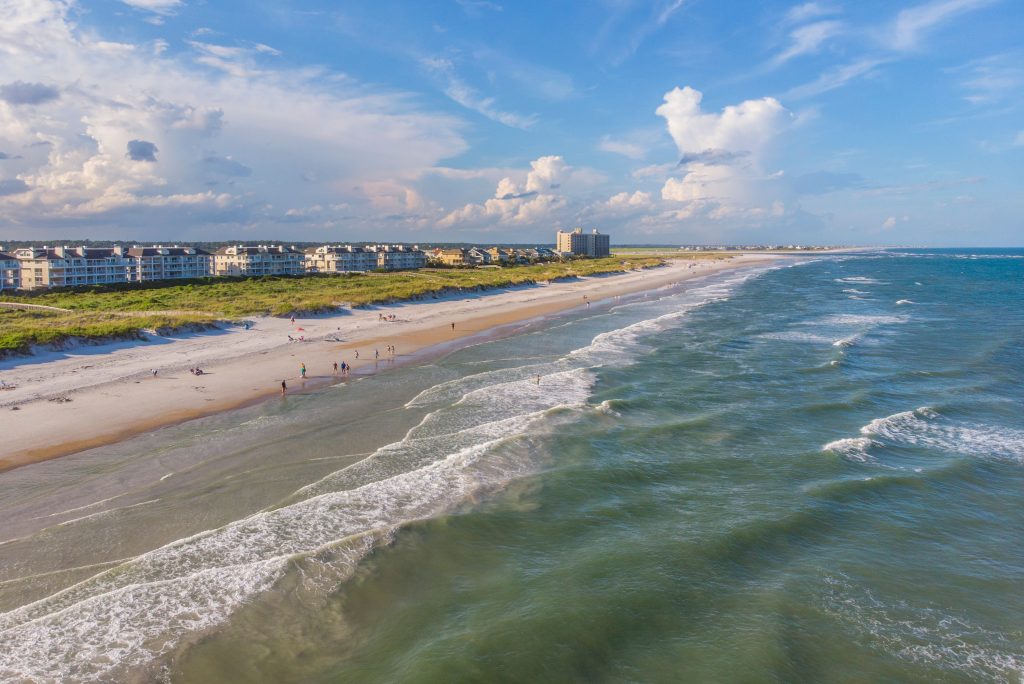 Aerial view of Wrightsville Beach.