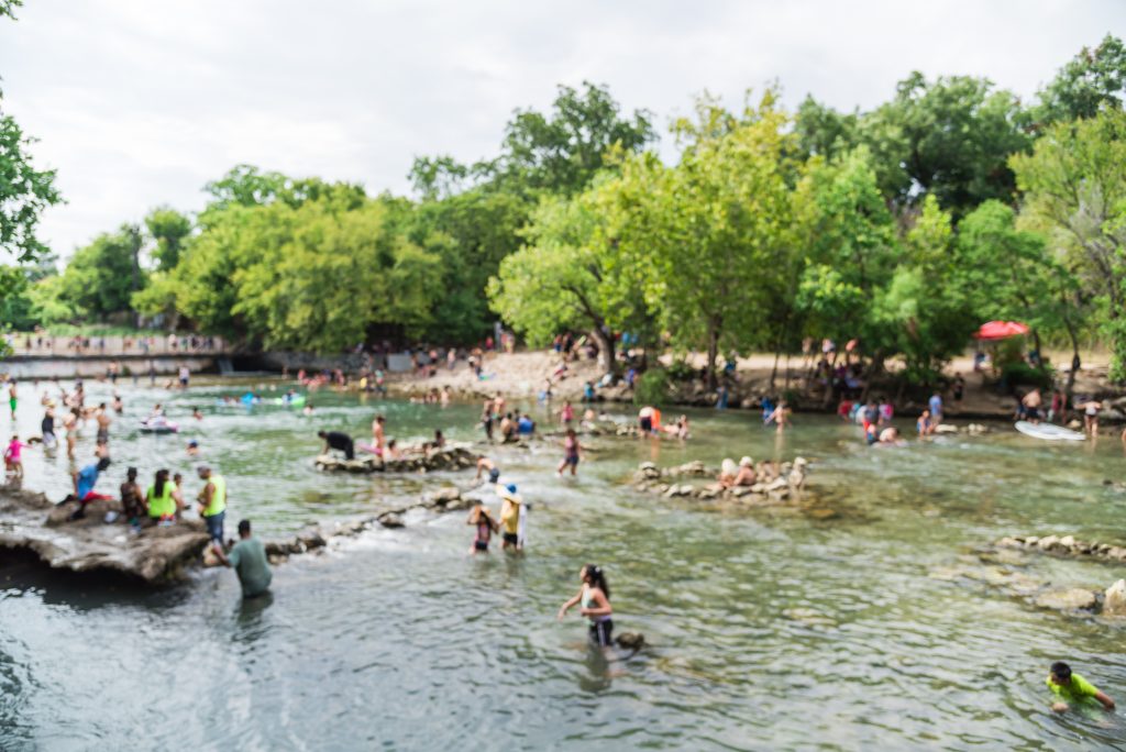 Guests enjoy the relaxing waters of Barton Pool