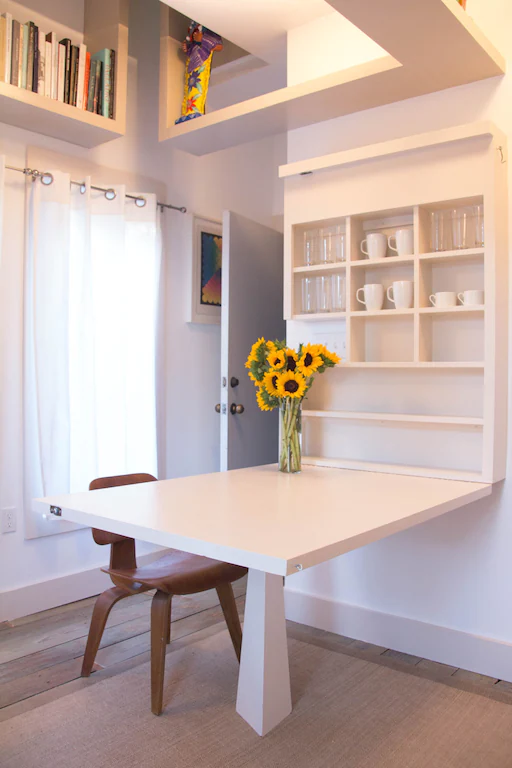 Bright Sunflowers lighten up the room in the perfectly placed Central Austin Loft.