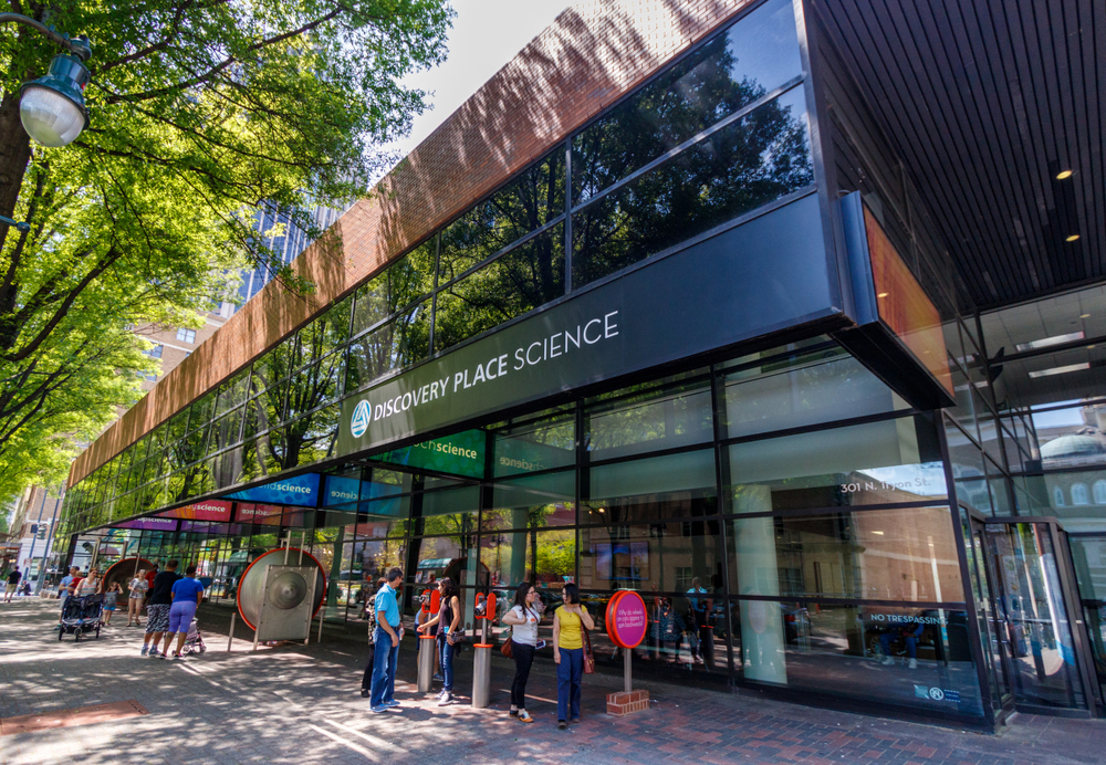 Exterior of Discovery Place Science Center, one of the best things to do in Charlotte.