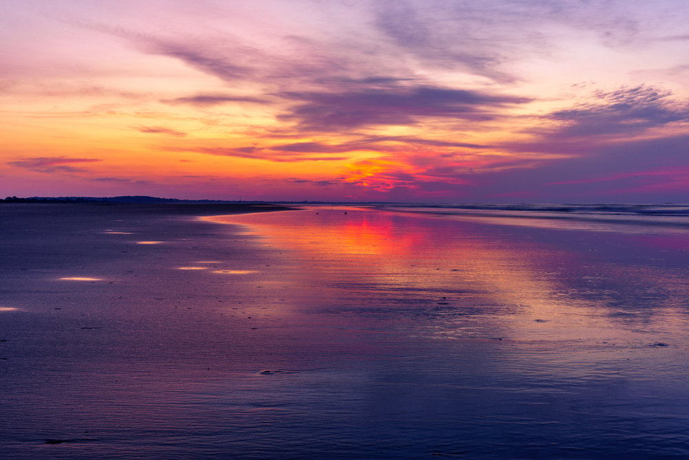 amazing sunrise over the ocean