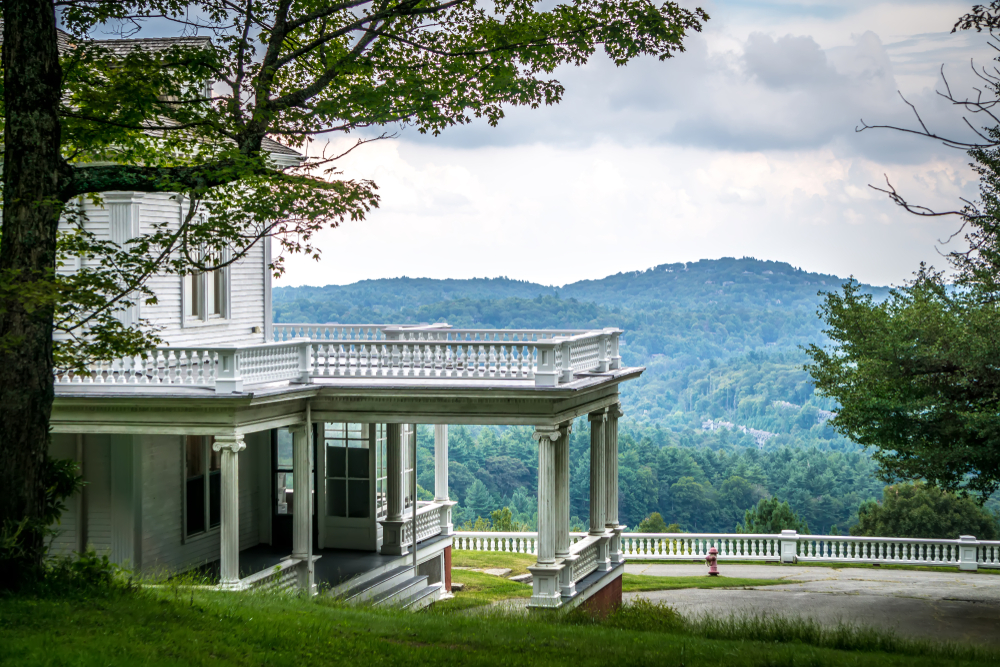 Mountain view of Flat Top Manor, one of the best things to do in Blowing Rock.