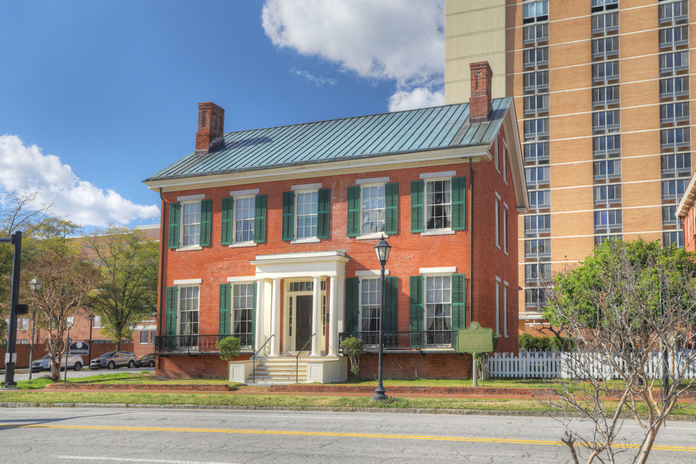 The front facade of Woodrow Wilson's boyhood home, one of the best things to do in Augusta.