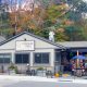 the speckled trout restaurant in Blowing Rock with fall leaves