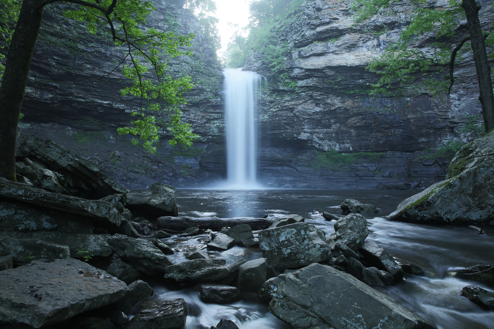 Cedar Falls, one of the best waterfalls in Arkansas.