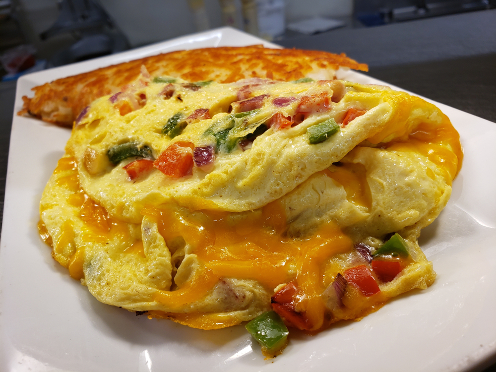 A western omelette and hashbrowns from Murry and Paul's.