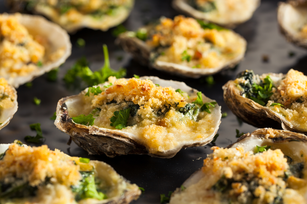 Oysters Rockefeller from Pearl Dive Oyster Palace, one of the best restaurants in Washington DC.