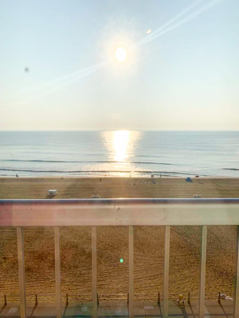 oceanfront and sunrise at virginia beach, sunshine and water beaches in virginia