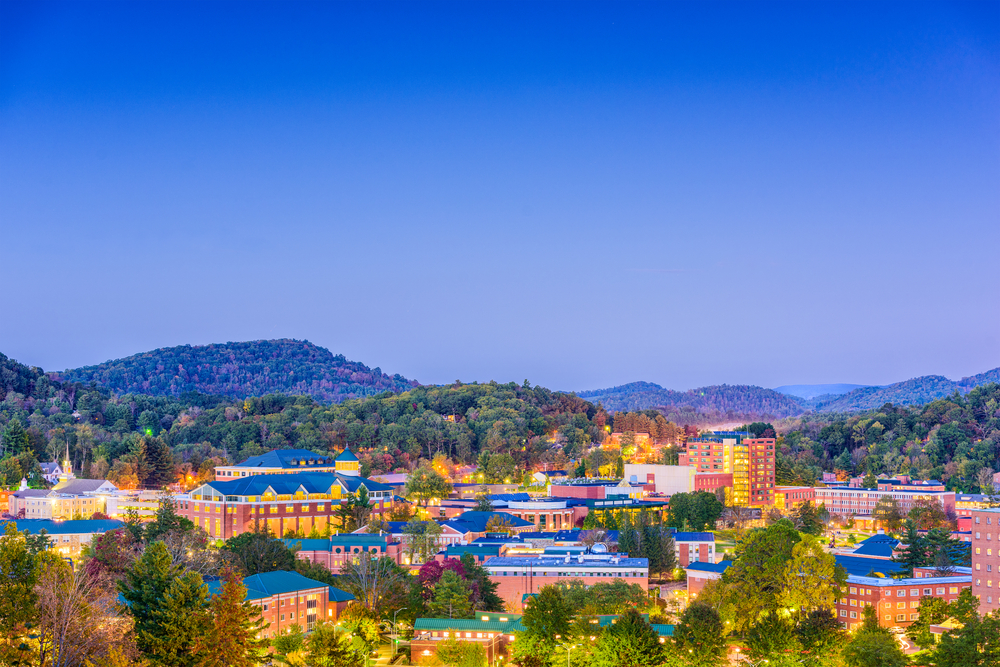 view of Boone while hiking in Boone