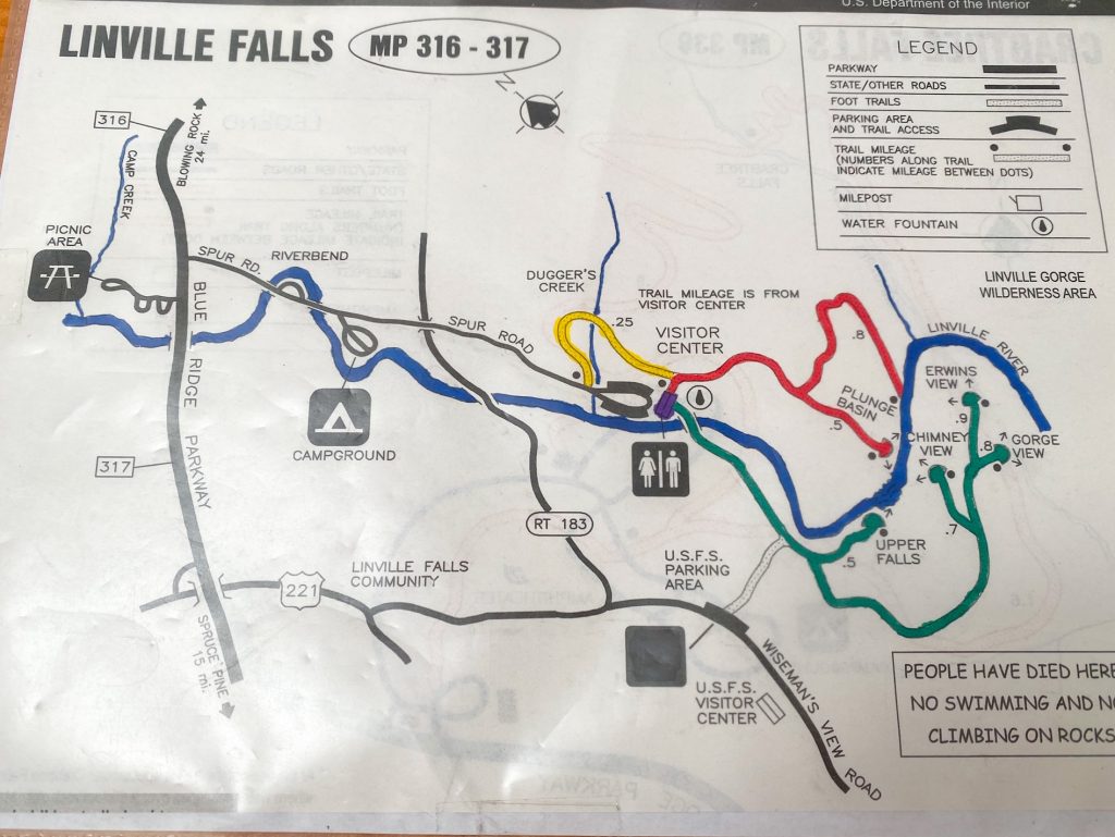 Linville falls trail map hotsell