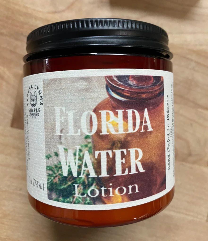 jar of Florida water lotion one of the great southern Christmas gifts