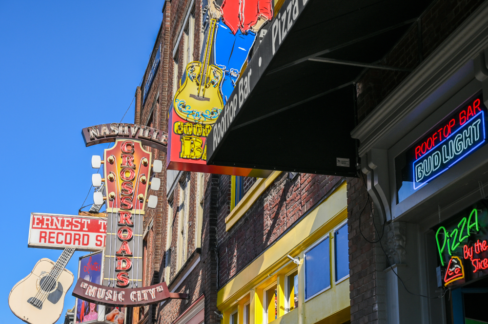 best places to visit in Tennessee Music Row street