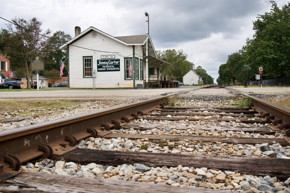 The Jimmy cater national park with boyhood home and train station in Plains Georgia