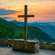 cross in front of mountains and sunset symmes chapel best places to visit in south carolina