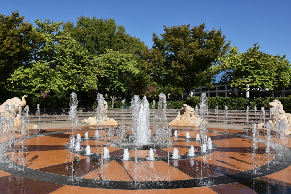 interactive playing fountains at Coolidge Park are fun things to do with kids in Chattanooga TN