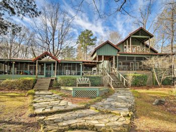 gorgeous cabins in south carolina blue with green trim