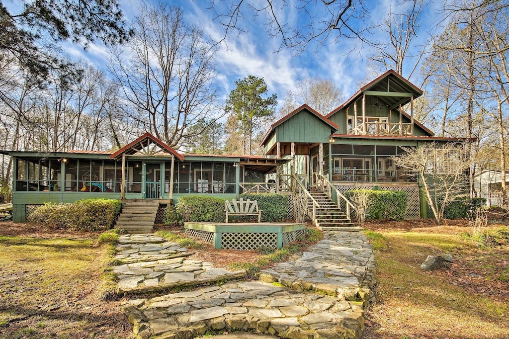 gorgeous cabins in south carolina blue with green trim