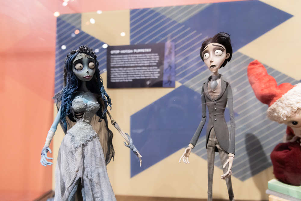 Puppets from "The Corpse Bride" are on display at the puppet museum, which is a great date night in Atlanta.