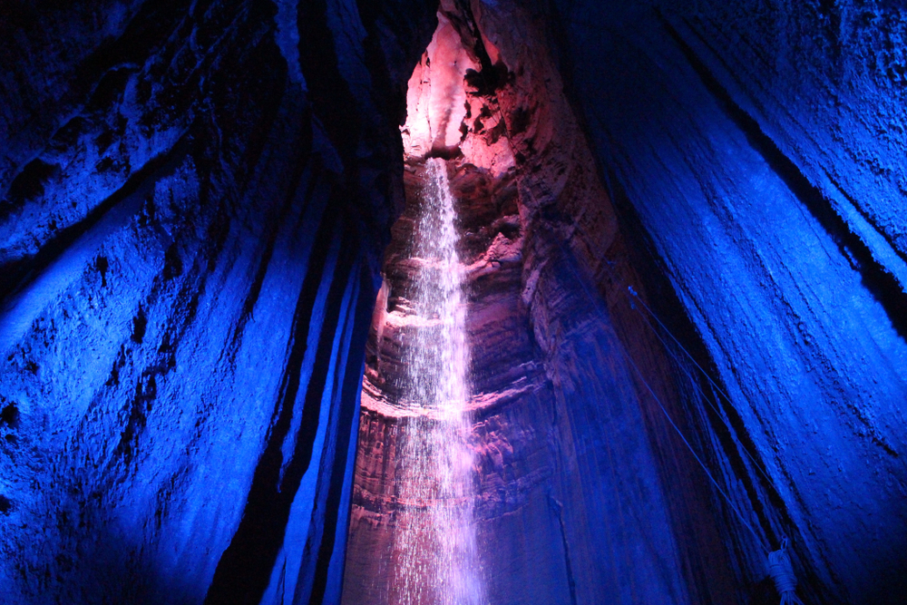 Photo of Ruby Falls in Chattanooga, one of the best weekend trips from Nashville.