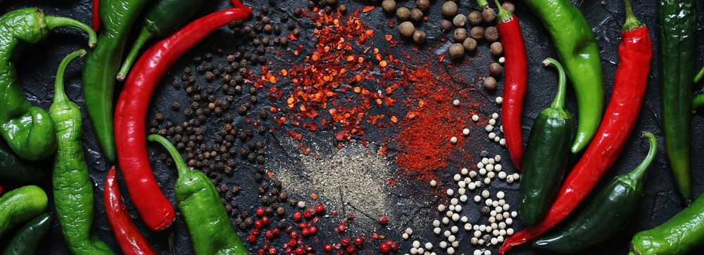 Photo of peppers and spices from Pepper Palace. 