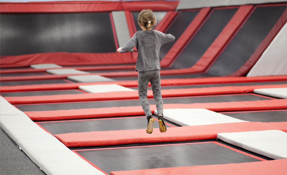 Photo of a child jumping on a trampoline at Sevier Air Trampoline and Ninja Warrior Park. 