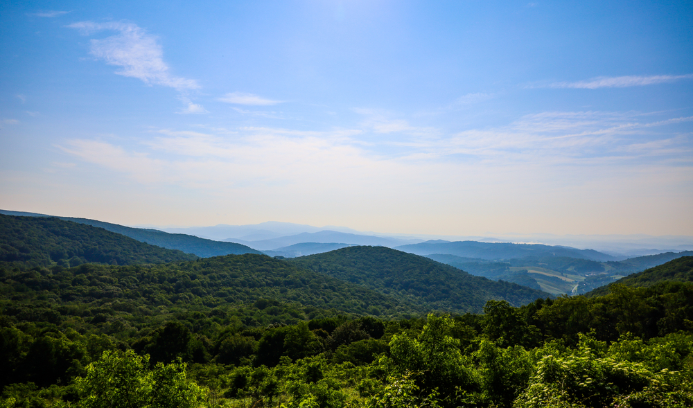 The view from the top of Mount Rogers of the hills in the Washington and Jefferson National Forest. Its one of the best hidden gems in Virginia. 