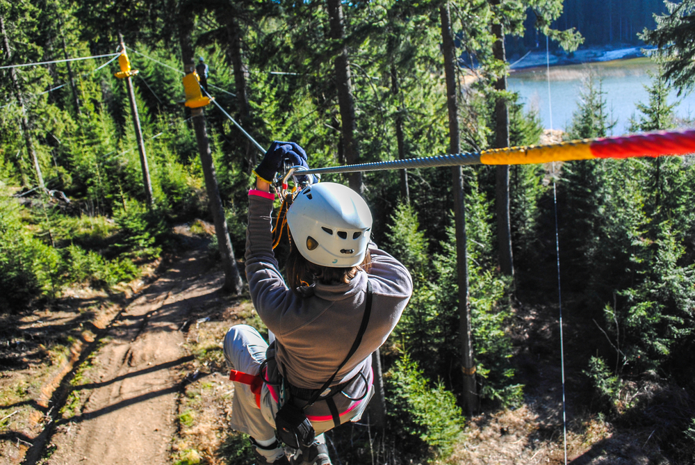 Zip line in Fredericksburg va