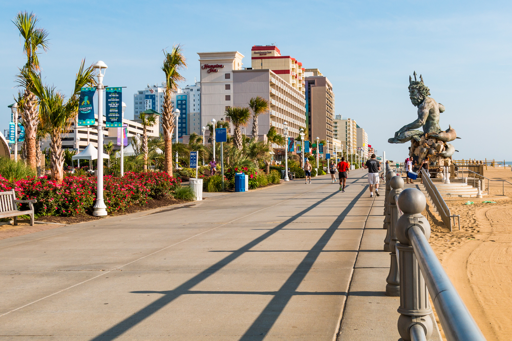 The Boardwalk at the virginia beach oceanfront 