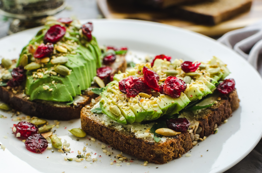 avocado toast on a plate for breakfast in Nashville