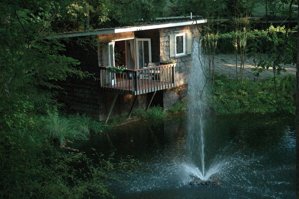 small north georgia cabin with fountain