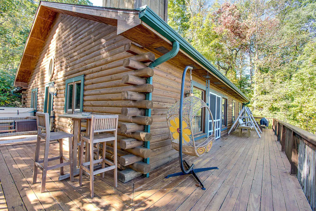 best cabins in Asheville mountain top cabin