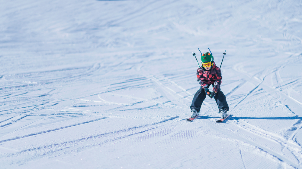 child skiing at christmas in north carolina