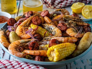 a seafood broil at one of the best outer banks restaurants