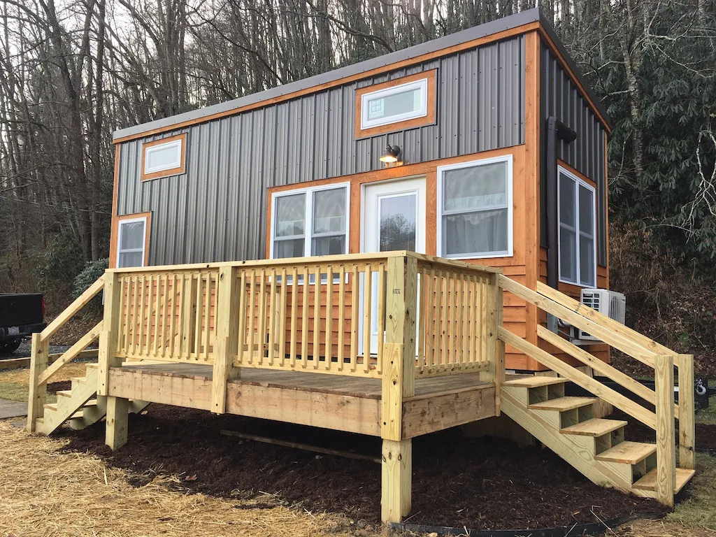 tiny house with deck