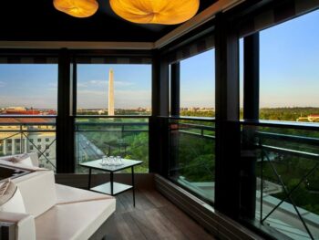view of the washington monument from one of the best boutique hotels in washington DC