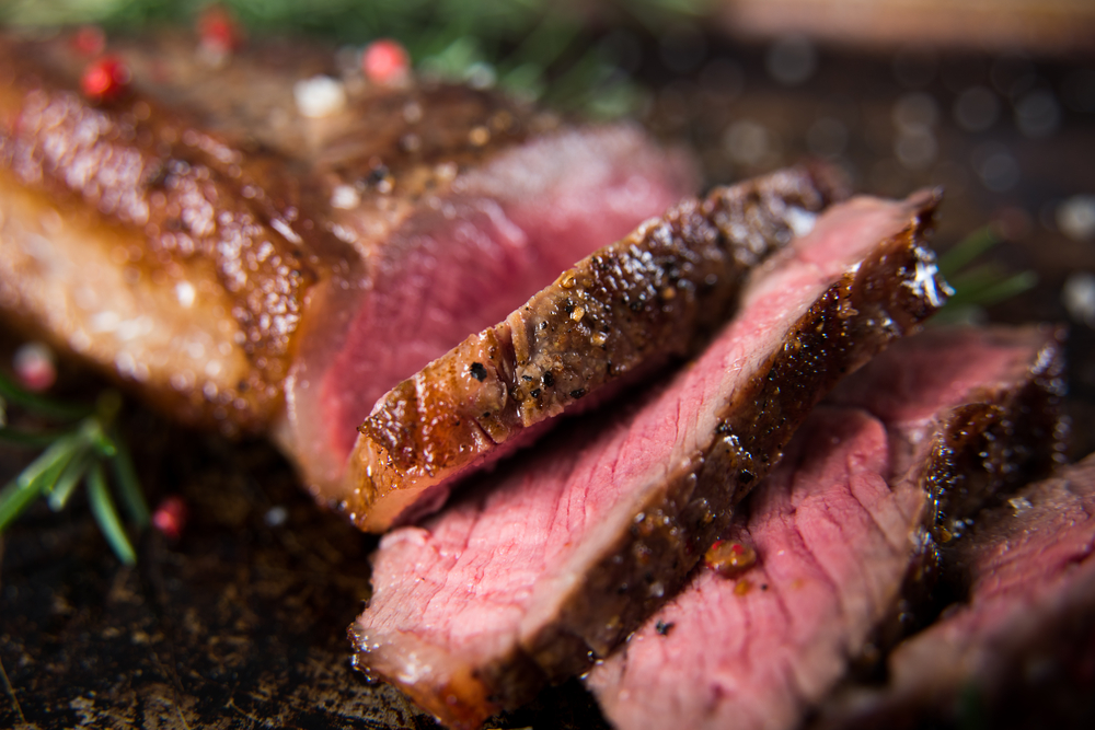 slices of meat on plate