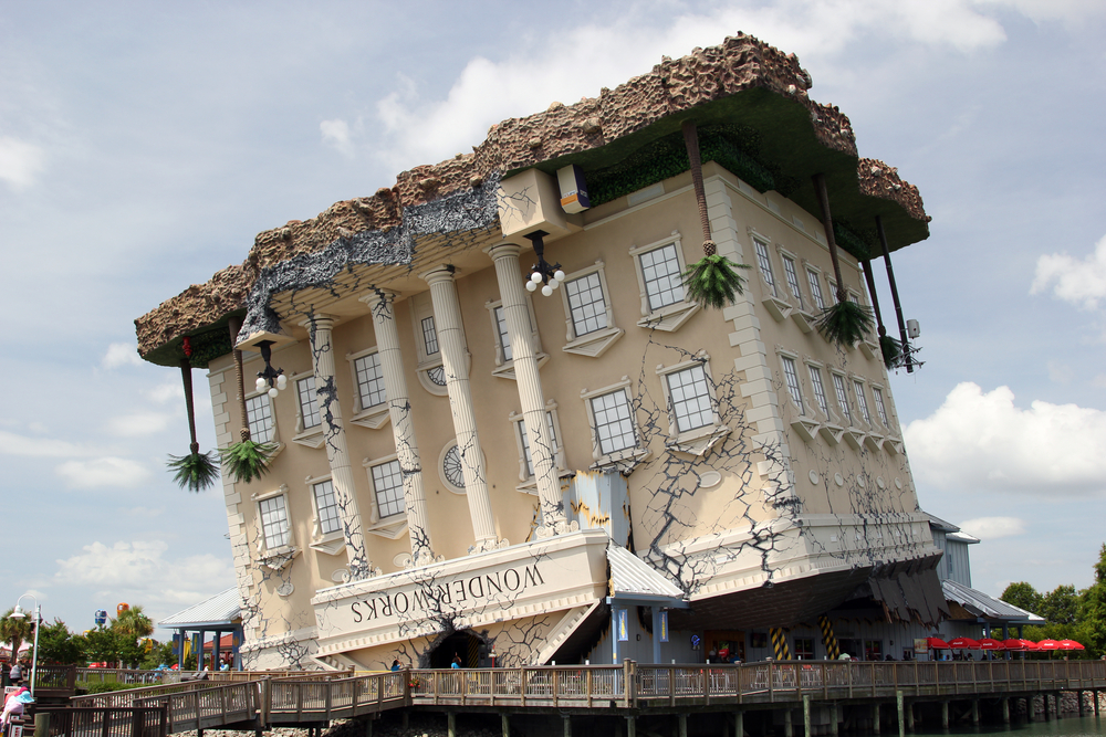 Upside down building, entertaiment park Wonderworks, Myrtle Beach, SC