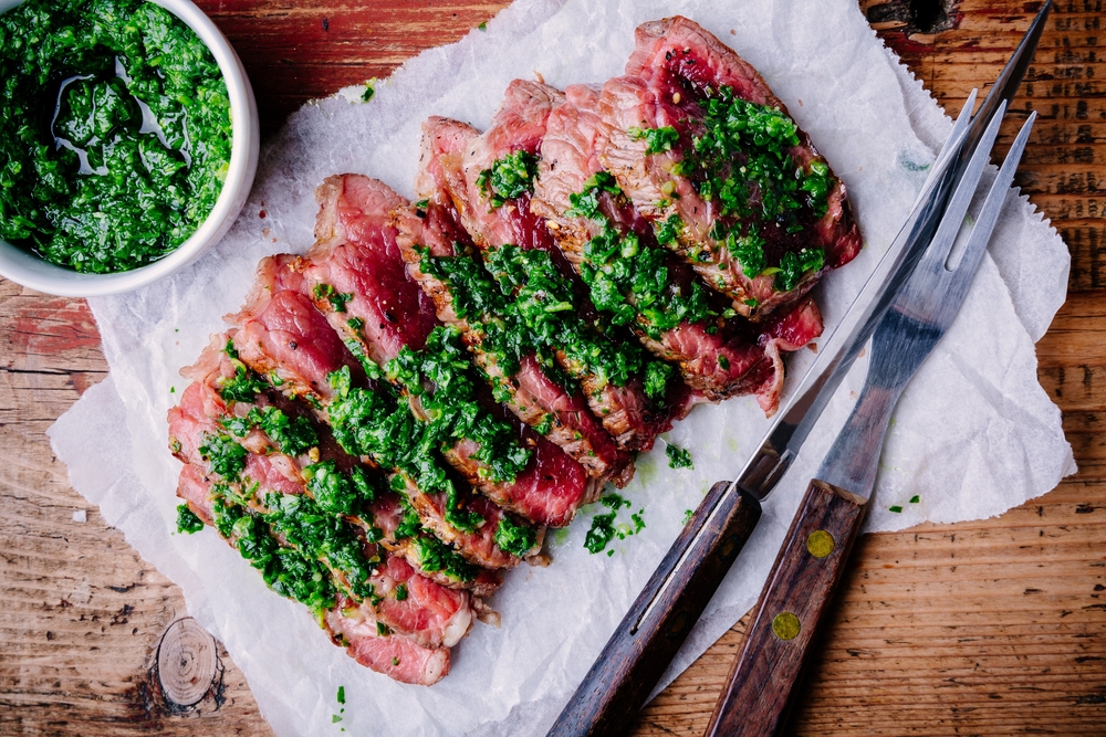you must try the prime rib topped with chimichurri