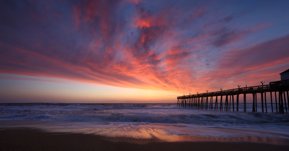 pier at sunset one of the best things to do in kitty hawk