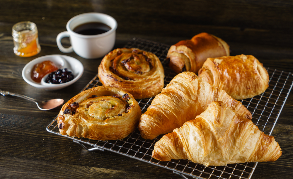 great pastries and croissants perfect for morning breakfast in Myrtle Beach!