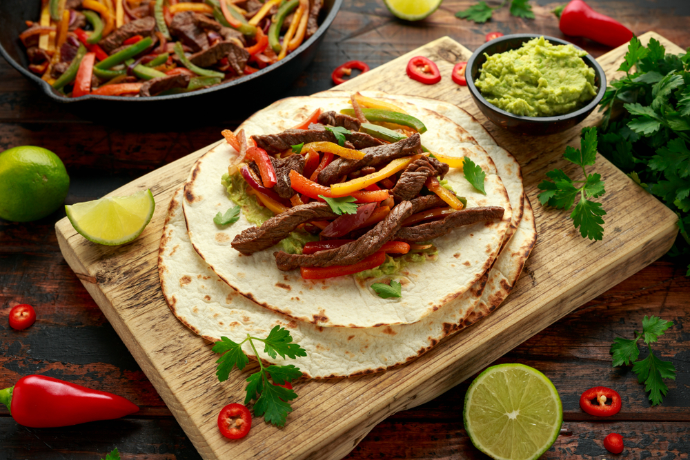 Photo of fajitas at El Mazatlan, one of the best restaurants in Bowling Green, KY.