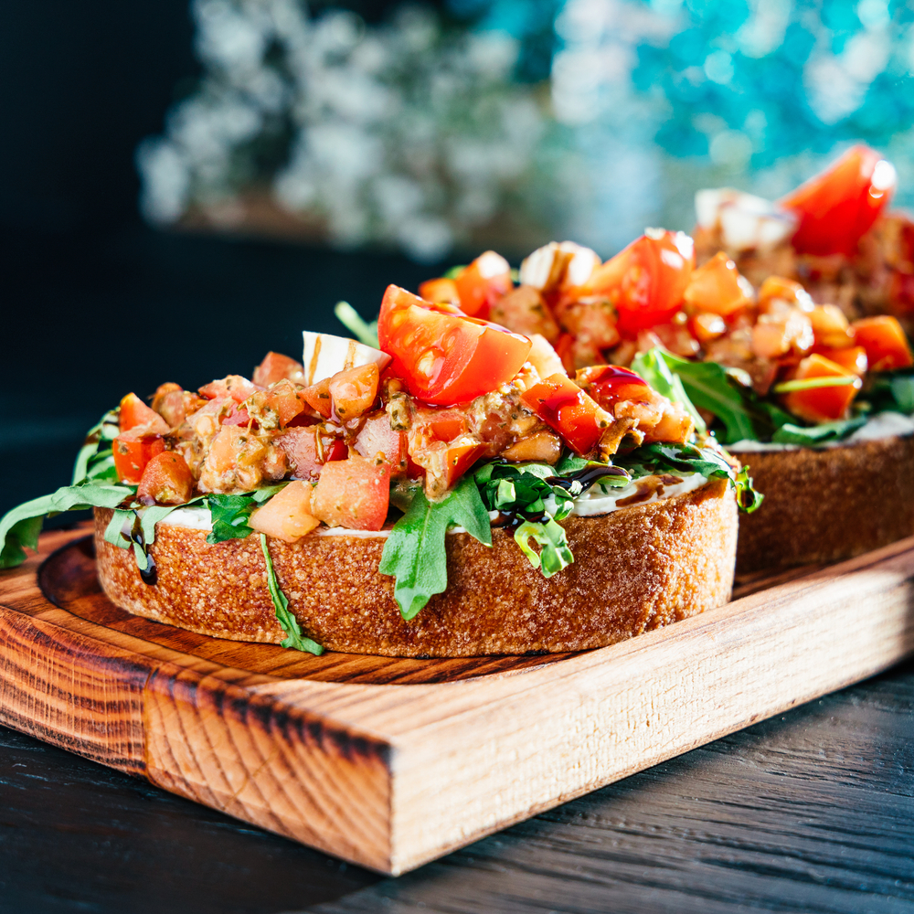 tomato bruschetta is so fresh at the distilled on Jefferson 