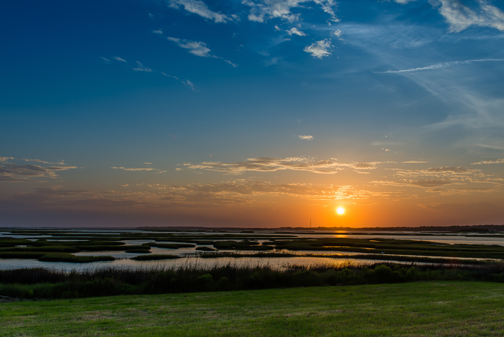 sunset over sound