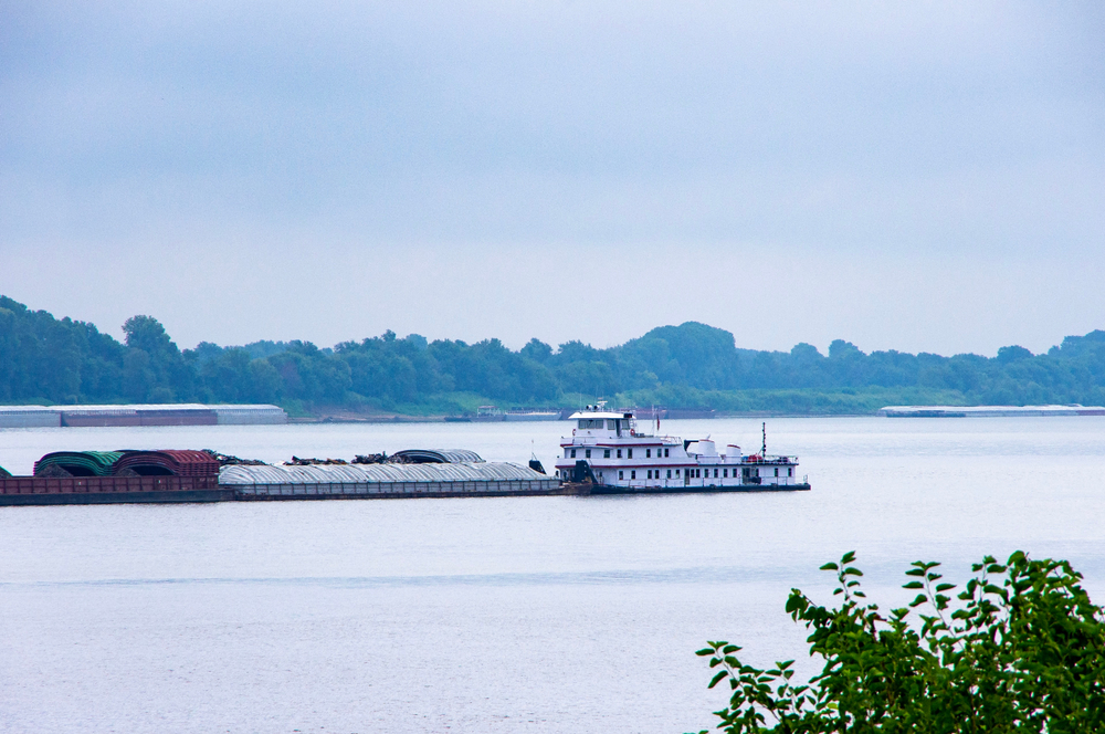 barge on the river