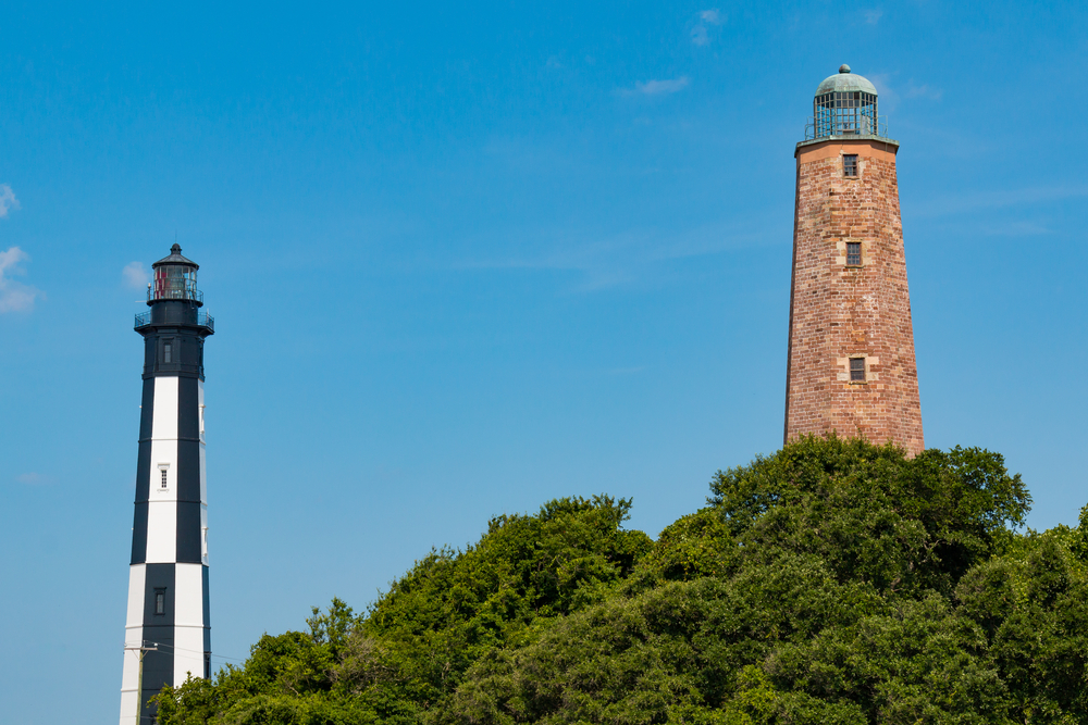 The two Cape Henry lighthouses in VB is a must see on your weekend in Virginia Beach