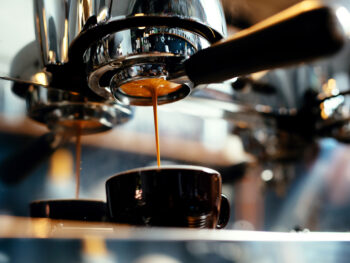 pulling espresso at one of the best coffee shops in Virginia beach