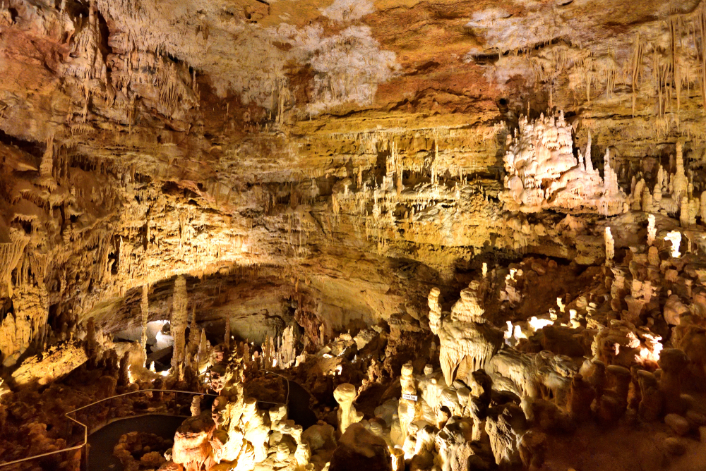 the natural caverns in Texas where you can go underground as one of the things to do in Texas