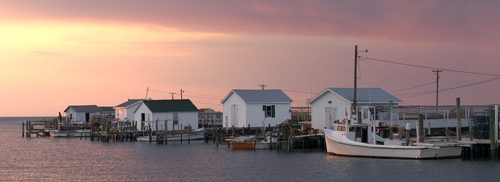 Sunset at Taniger Island on the Chesapeake Bay 