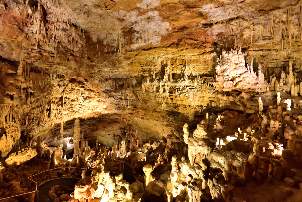 The Natural Bridge Caverns are the largest known commercial caverns in the U.S. state of Texas